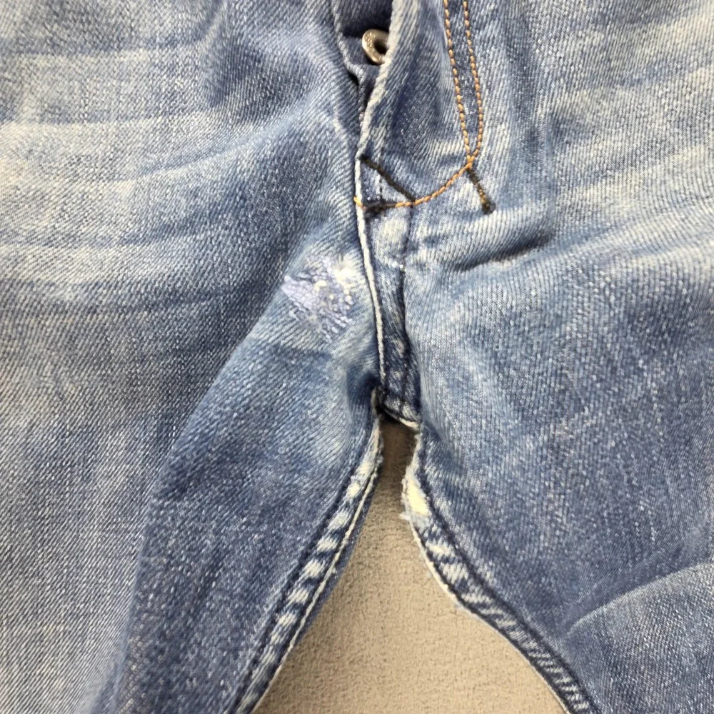 Diesel Jeans Mens 32x34 Blue Quratt Regular Straight Button Altered Hem 008BK